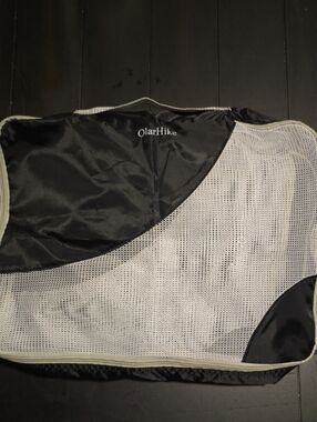 Black and White Mesh Travel Packing Cubes Bags 8-piece